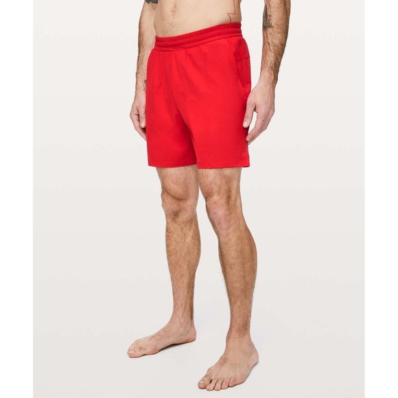 lululemon athletica Other - Lululemon Channel Cross Swim Shorts Men's XL Spicy Red 7 Inch Lined Trunks Beach